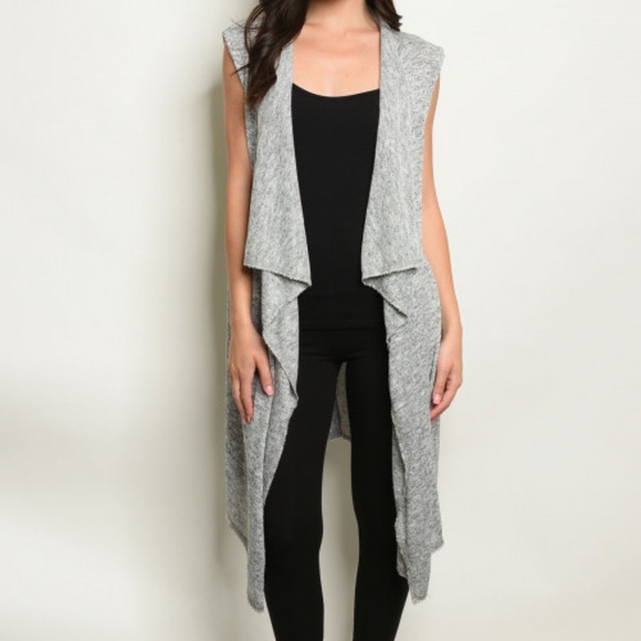 GREY DUSTER VEST TOP - Picture 5 of 8